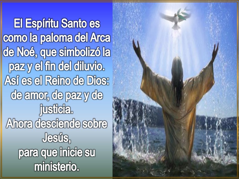 Así es el Reino de Dios: de amor, de paz y de justicia.