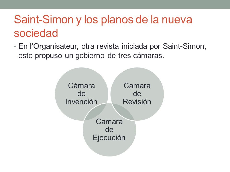 Saint-Simon y los planos de la nueva sociedad
