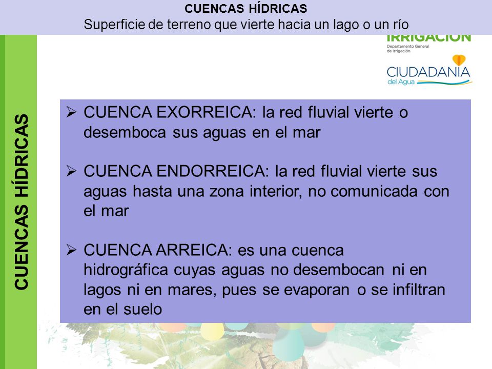 Superficie de terreno que vierte hacia un lago o un río