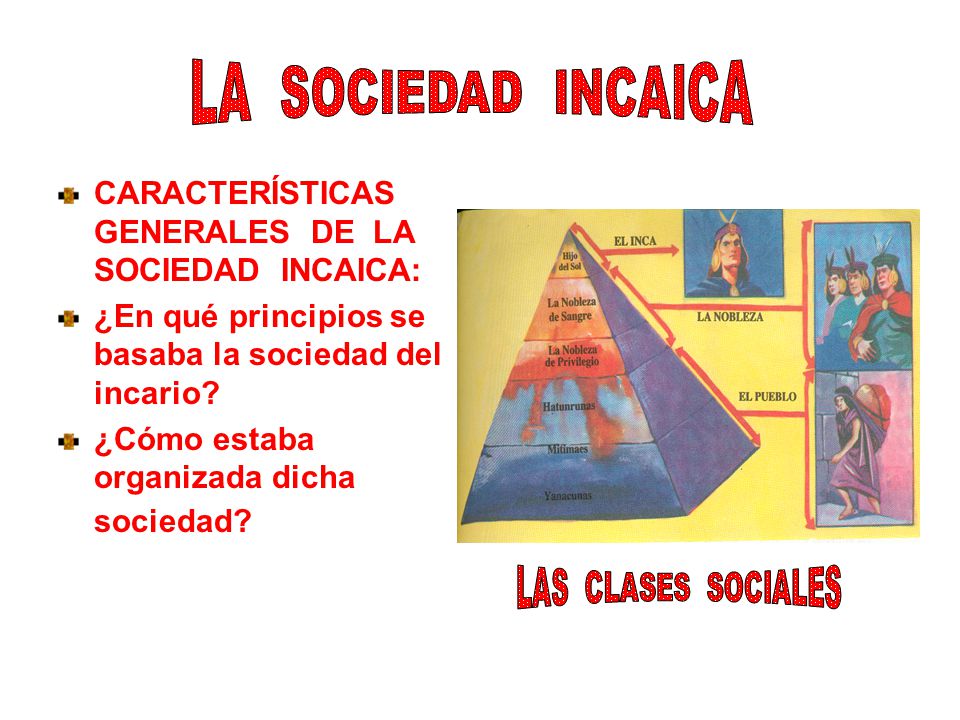 Resultado de imagen para la sociedad incaica