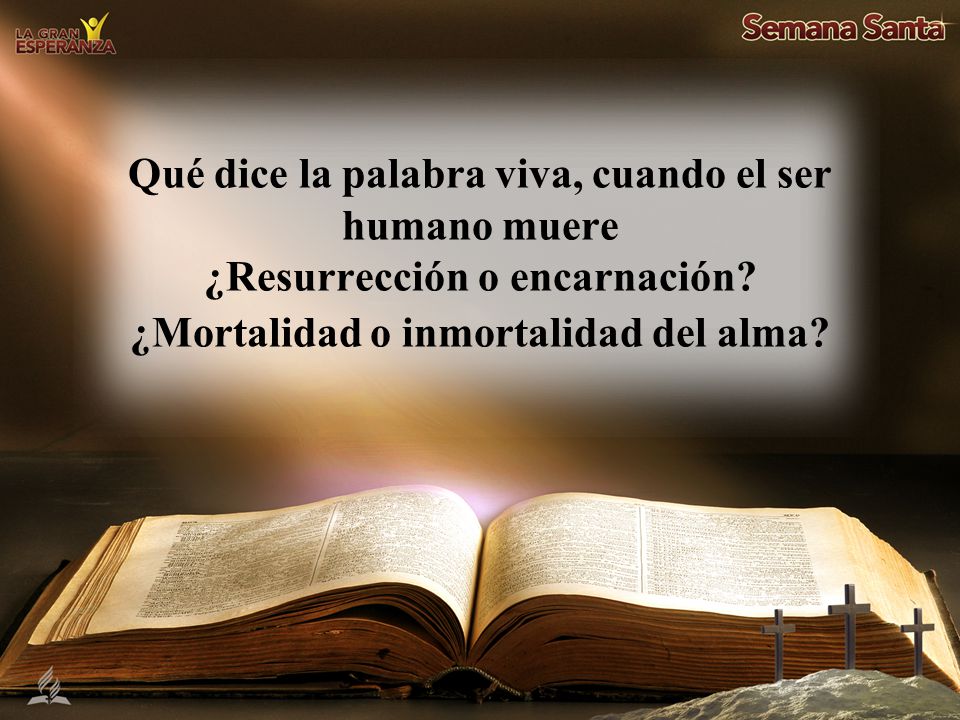 Qué dice la palabra viva, cuando el ser humano muere ¿Resurrección o encarnación.