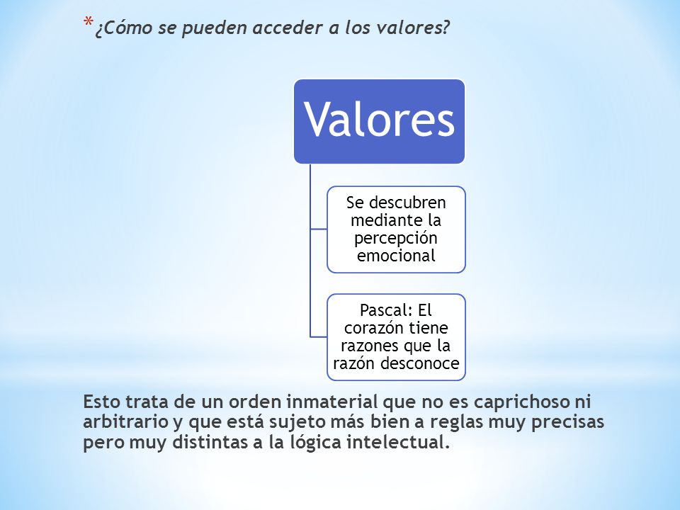 Valores ¿Cómo se pueden acceder a los valores