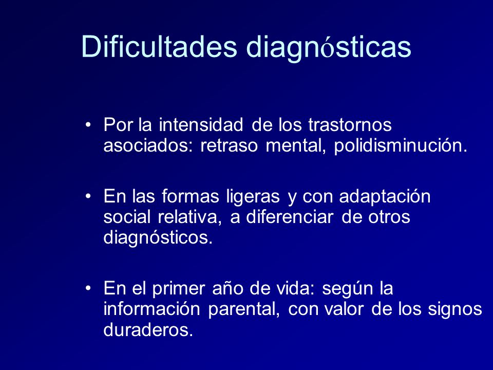 Dificultades diagnósticas