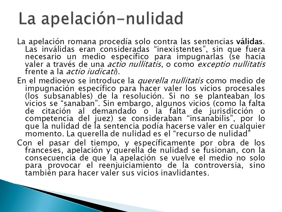 La apelación-nulidad