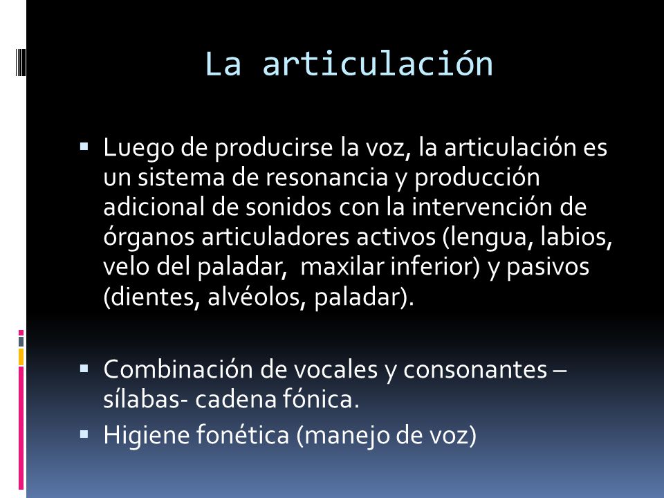 La articulación