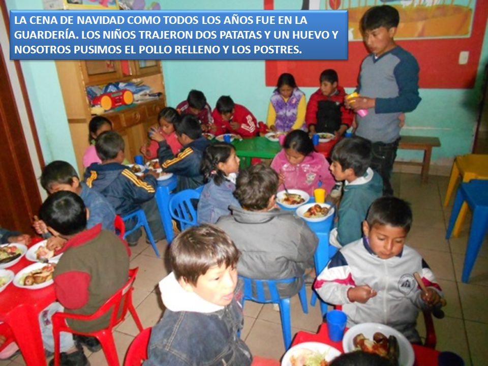 LA CENA DE NAVIDAD COMO TODOS LOS AÑOS FUE EN LA GUARDERÍA