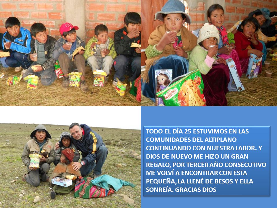 TODO EL DÍA 25 ESTUVIMOS EN LAS COMUNIDADES DEL ALTIPLANO CONTINUANDO CON NUESTRA LABOR.