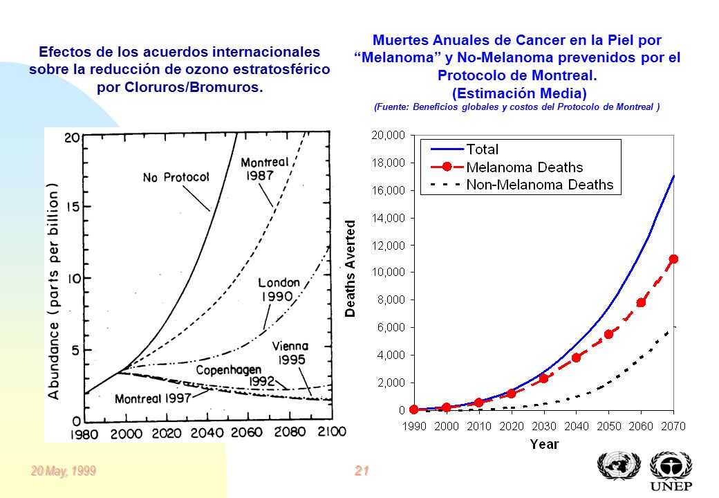 (Fuente: Beneficios globales y costos del Protocolo de Montreal )