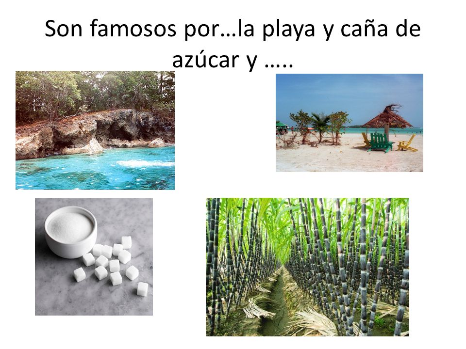Son famosos por…la playa y caña de azúcar y …..