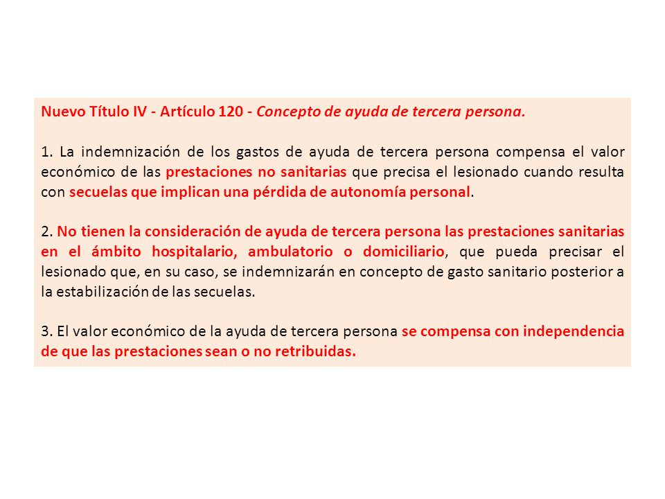 Nuevo Título IV - Artículo Concepto de ayuda de tercera persona.