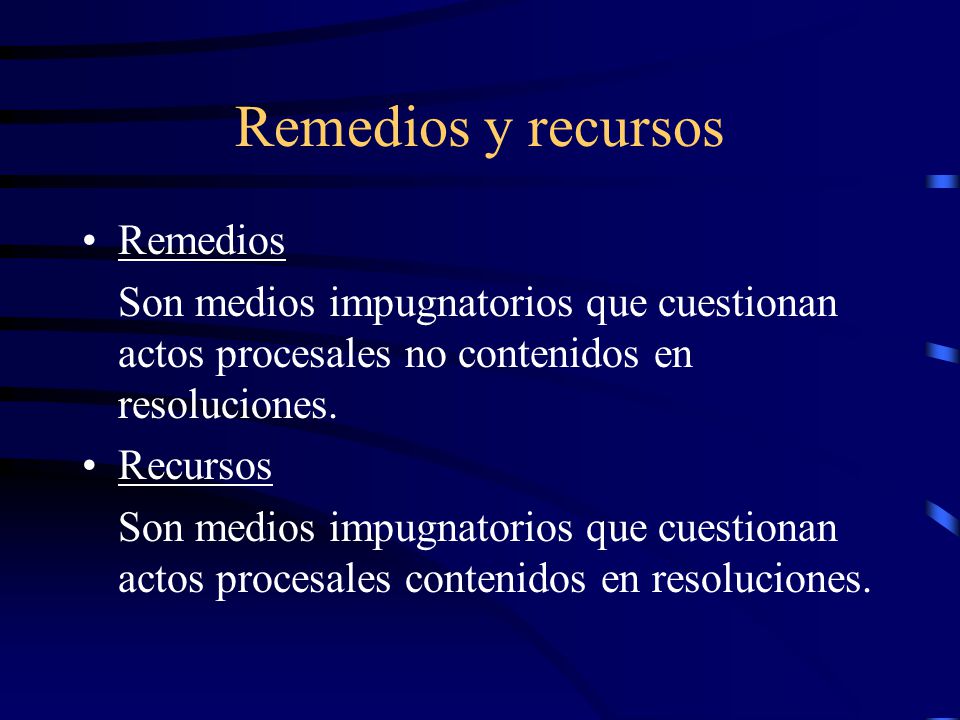 Remedios y recursos Remedios