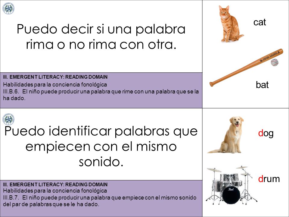 Puedo decir si una palabra rima o no rima con otra.