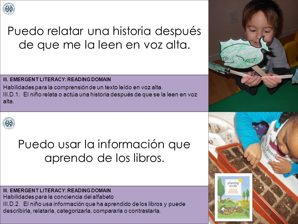 Puedo relatar una historia después de que me la leen en voz alta.