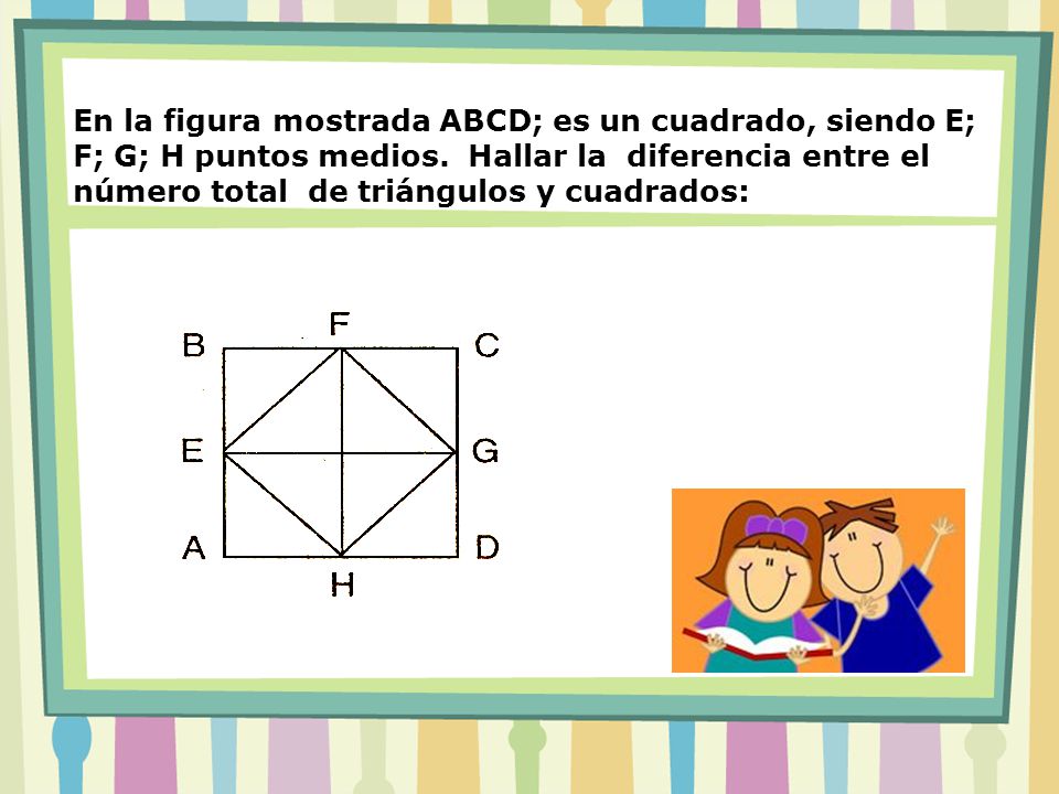 En la figura mostrada ABCD; es un cuadrado, siendo E; F; G; H puntos medios.