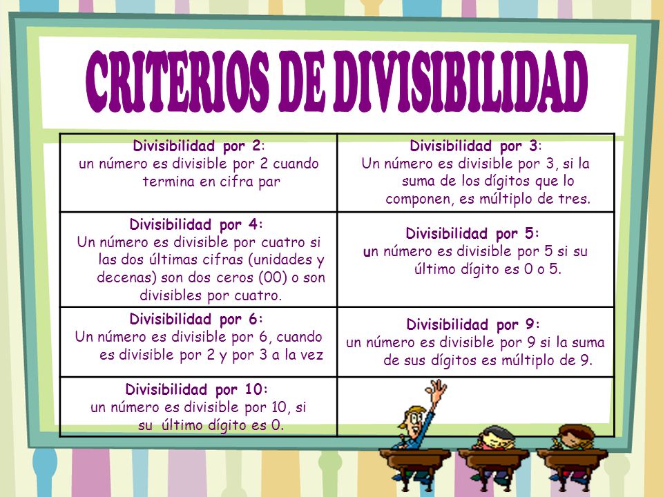 un número es divisible por 2 cuando termina en cifra par