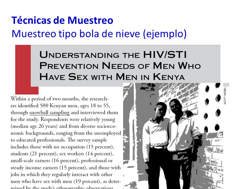 Técnicas de Muestreo Muestreo tipo bola de nieve (ejemplo)