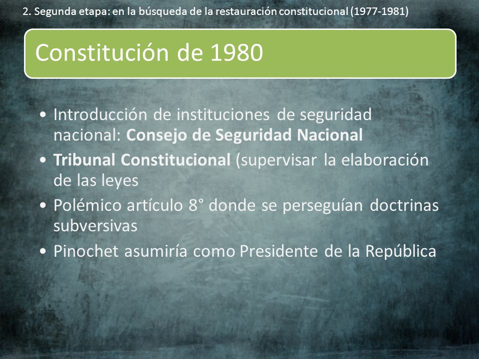 2. Segunda etapa: en la búsqueda de la restauración constitucional ( )