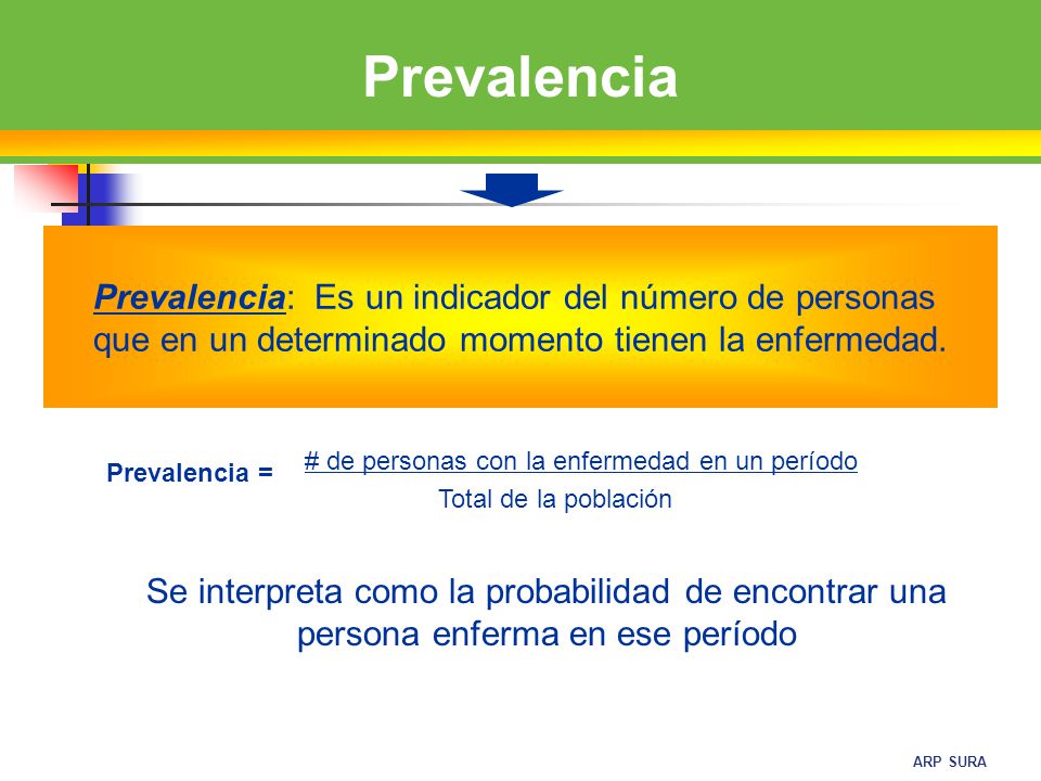 Prevalencia Prevalencia: Es un indicador del número de personas
