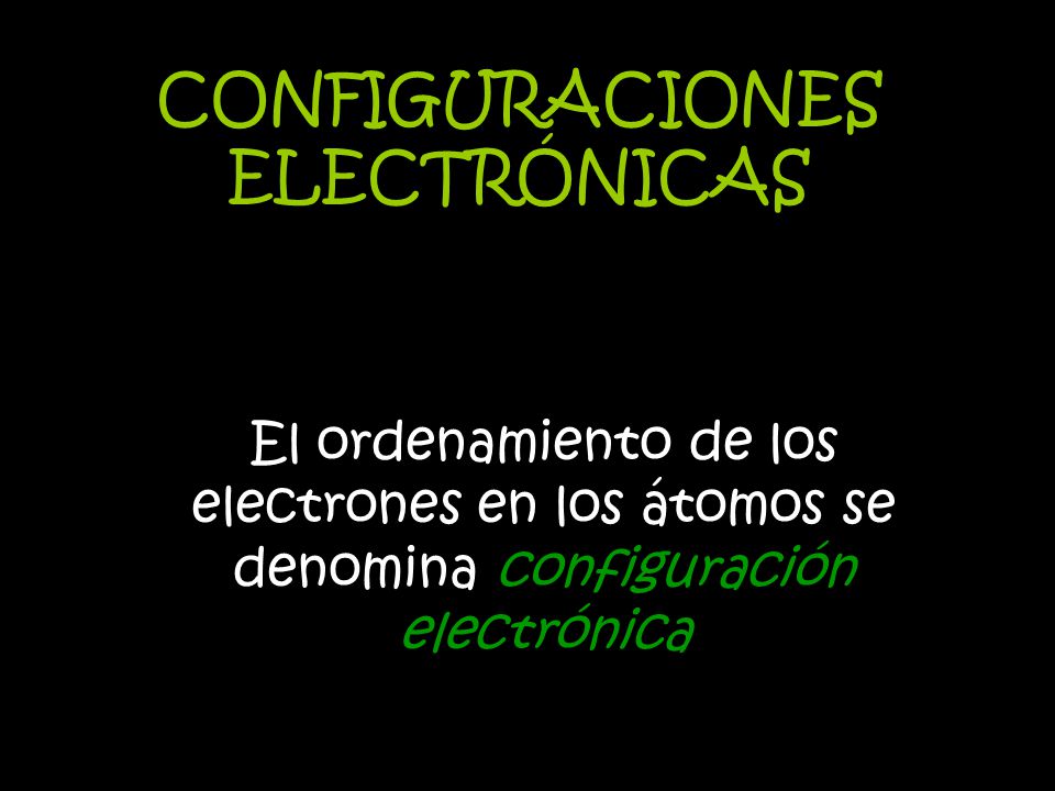 CONFIGURACIONES ELECTRÓNICAS