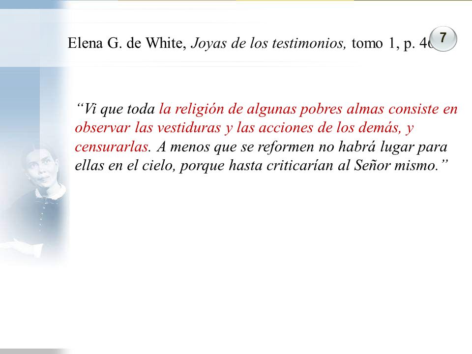Elena G. de White, Joyas de los testimonios, tomo 1, p. 46