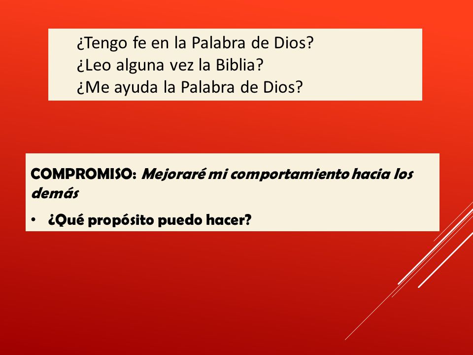 ¿Tengo fe en la Palabra de Dios ¿Leo alguna vez la Biblia