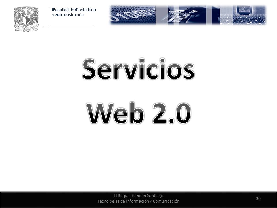 LI Raquel Rendón Santiago Tecnologías de Información y Comunicación