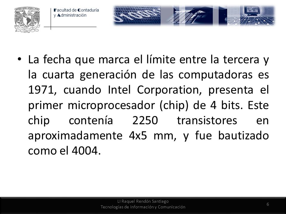LI Raquel Rendón Santiago Tecnologías de Información y Comunicación