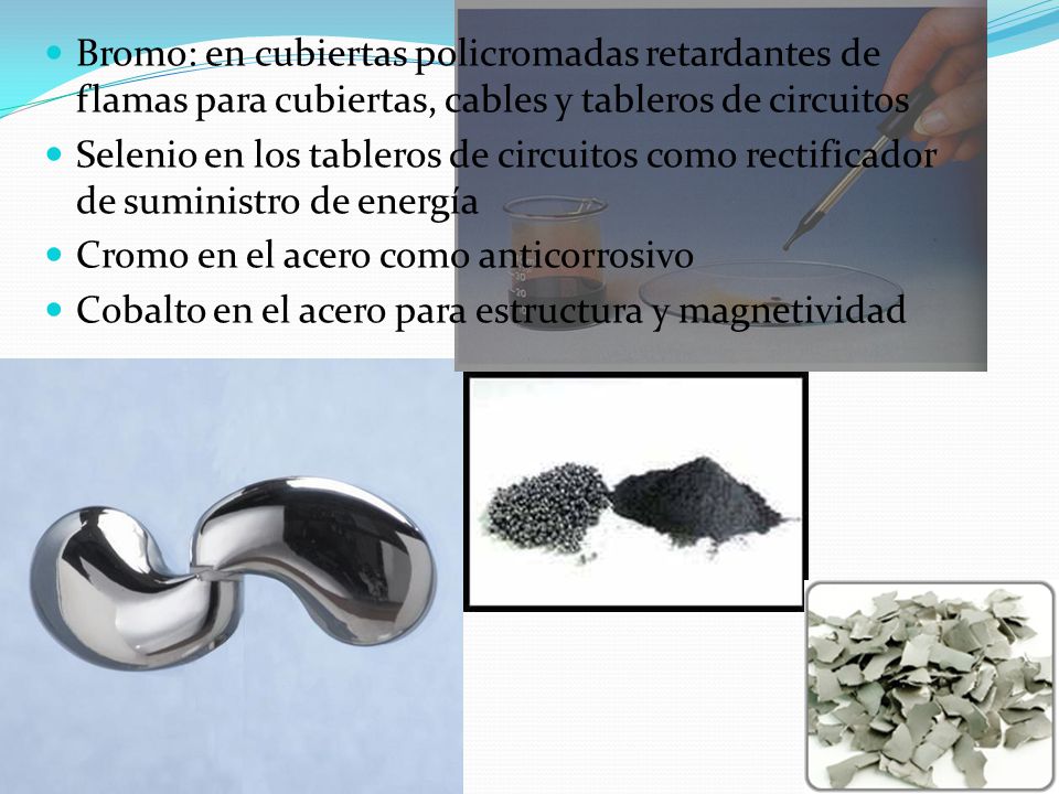 Bromo: en cubiertas policromadas retardantes de flamas para cubiertas, cables y tableros de circuitos
