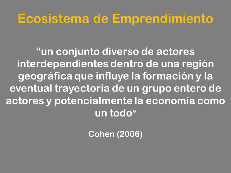 Ecosistema de Emprendimiento
