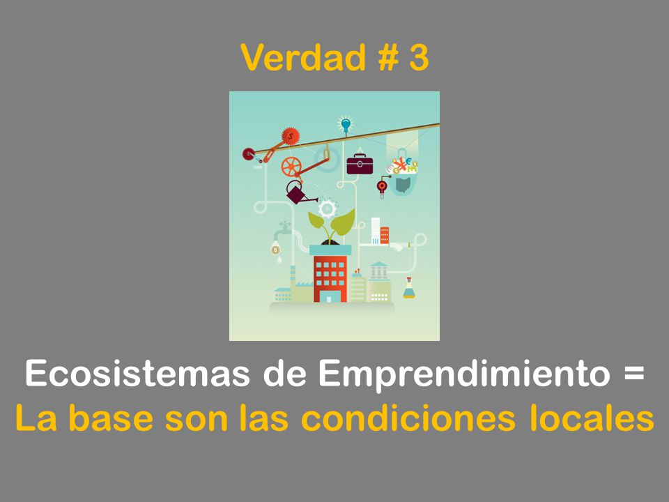 Ecosistemas de Emprendimiento = La base son las condiciones locales