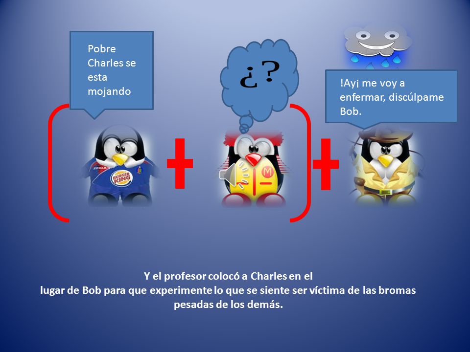 Pobre Charles se esta mojando