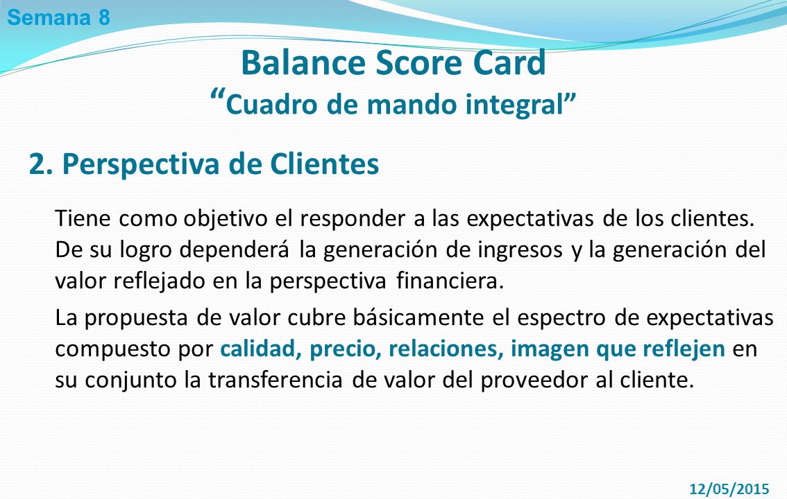 Balance Score Card Cuadro de mando integral