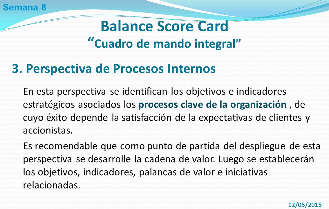 Balance Score Card Cuadro de mando integral