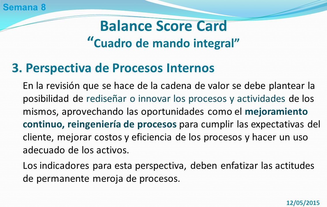 Balance Score Card Cuadro de mando integral