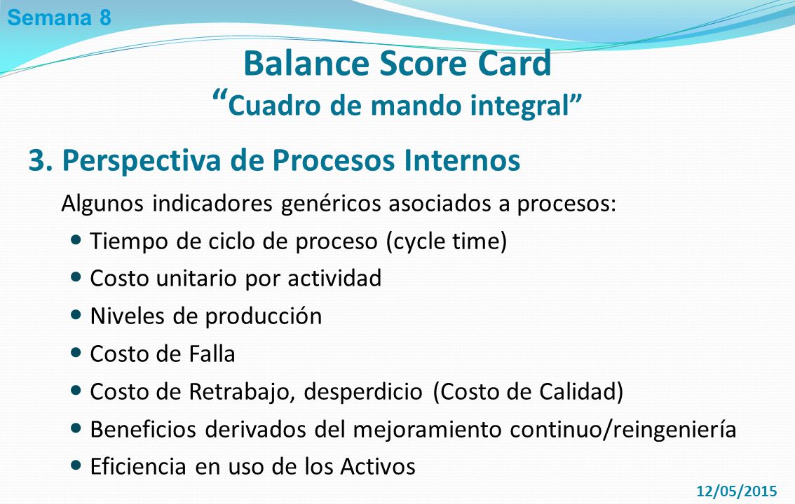 Balance Score Card Cuadro de mando integral