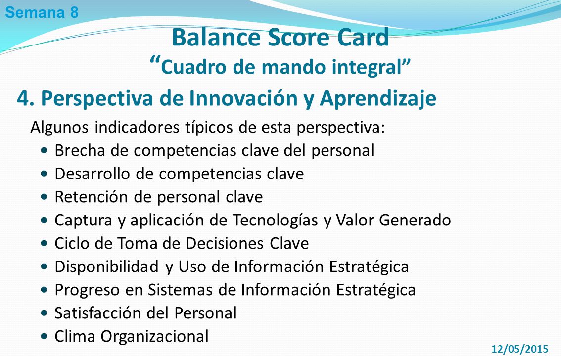 Balance Score Card Cuadro de mando integral