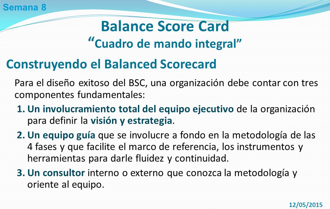 Balance Score Card Cuadro de mando integral
