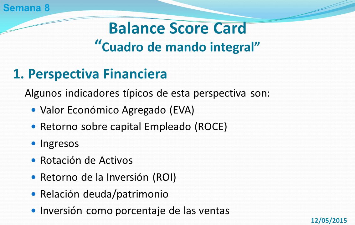 Balance Score Card Cuadro de mando integral