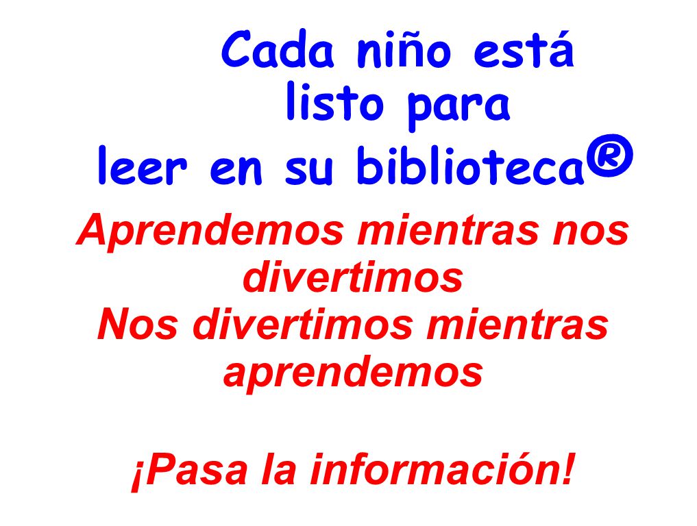 Cada niño está listo para leer en su biblioteca®