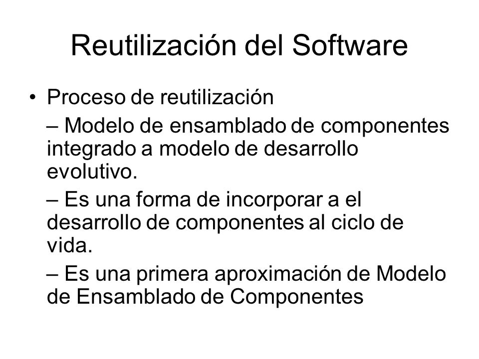 Reutilización del Software
