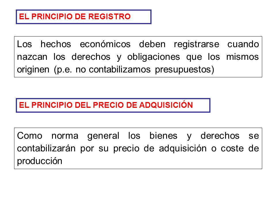 EL PRINCIPIO DE REGISTRO