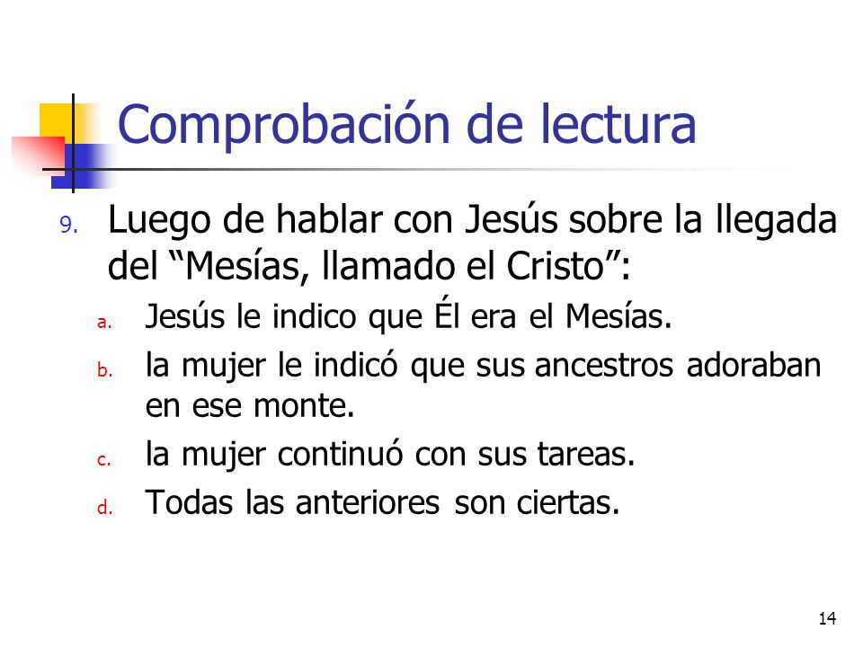 Comprobación de lectura