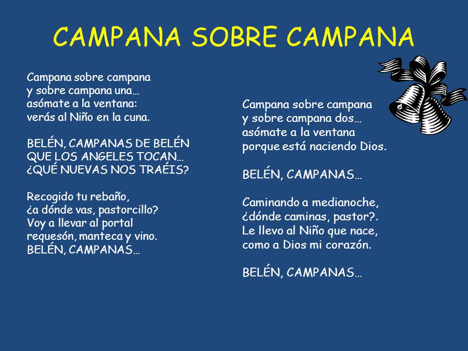 CAMPANA SOBRE CAMPANA Campana sobre campana y sobre campana dos…