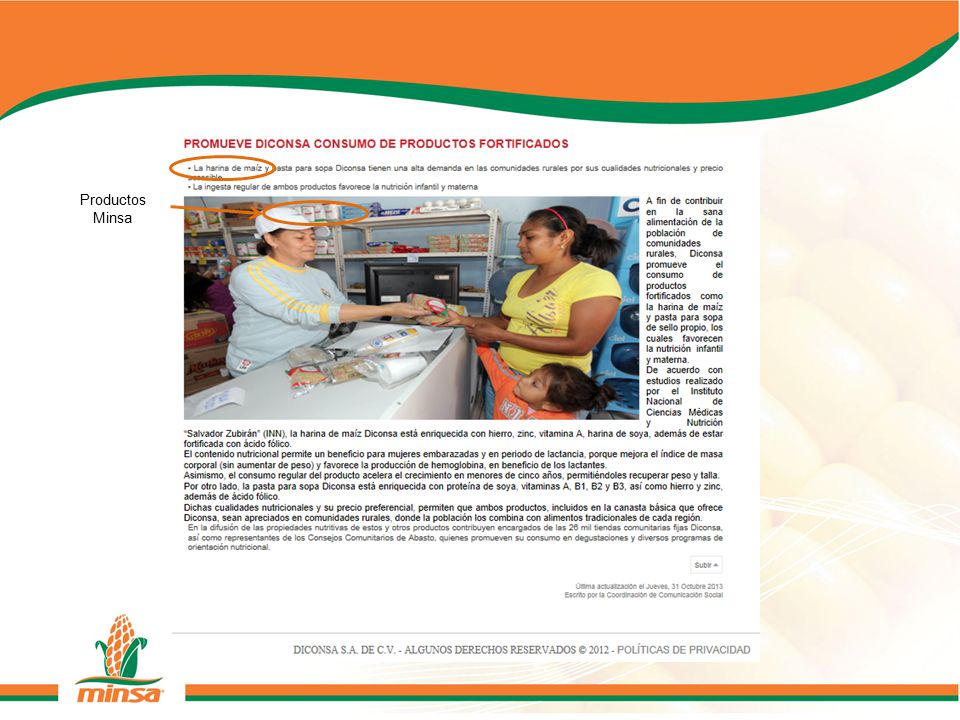 Productos Minsa SEDESOL - DICONSA