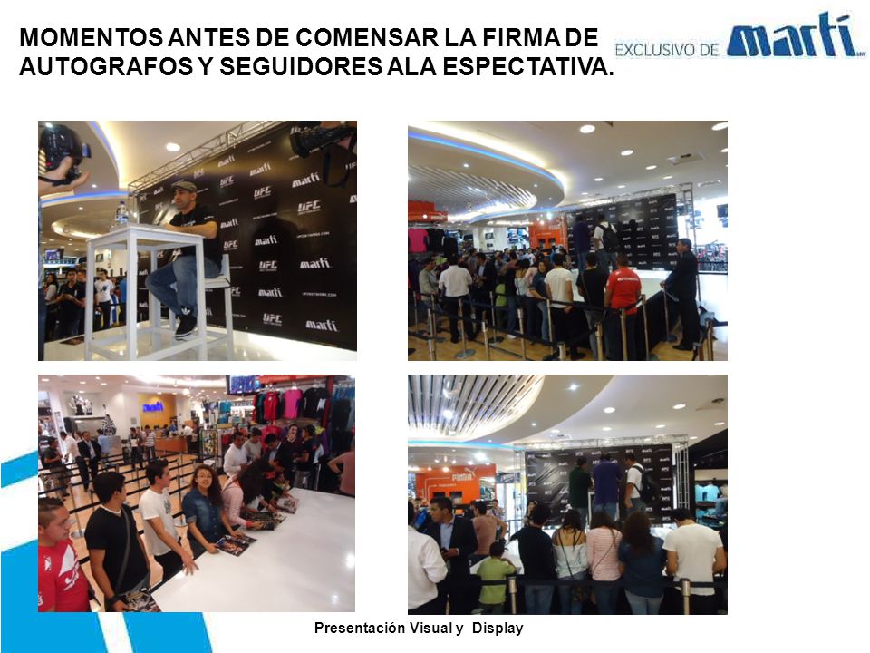 MOMENTOS ANTES DE COMENSAR LA FIRMA DE AUTOGRAFOS Y SEGUIDORES ALA ESPECTATIVA.