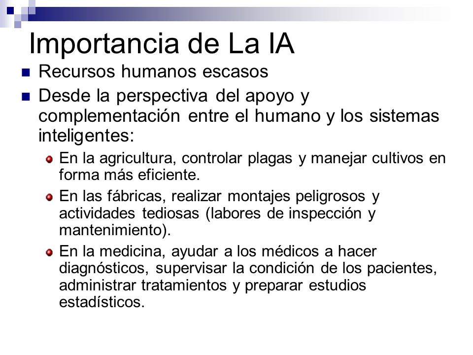 Importancia de La IA Recursos humanos escasos