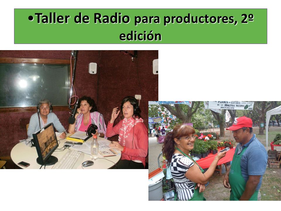 Taller de Radio para productores, 2º edición