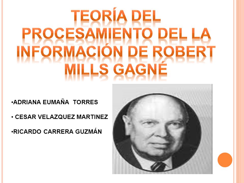 Teoría del procesamiento del la información de robert mills gagné