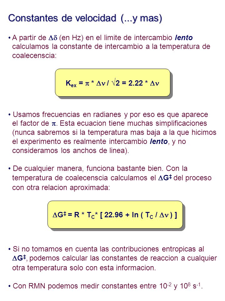 DG‡ = R * TC* [ ln ( TC / Dn ) ]