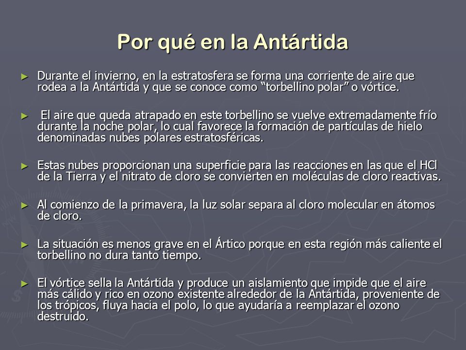 Por qué en la Antártida